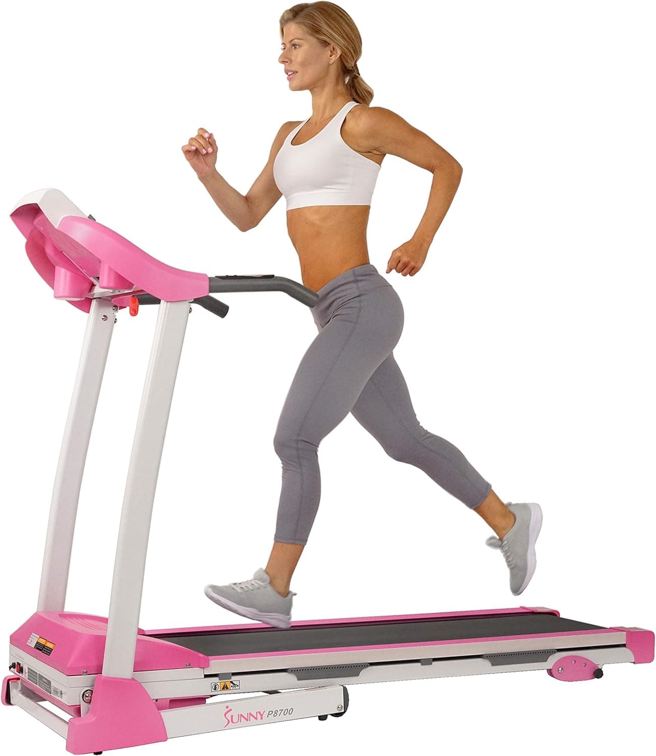 Sunny Health & Fitness P8700 Pink Treadmill, 62 L x 27 W x 50 H