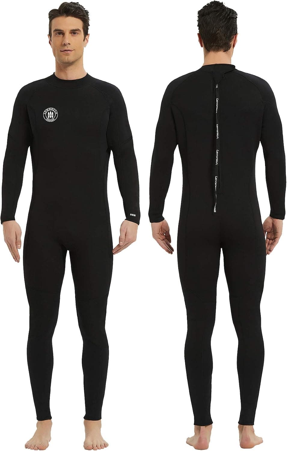 Lemorecn (16 Sizes) Wetsuits Mens Neoprene 3/2mm Full Body Diving Suit