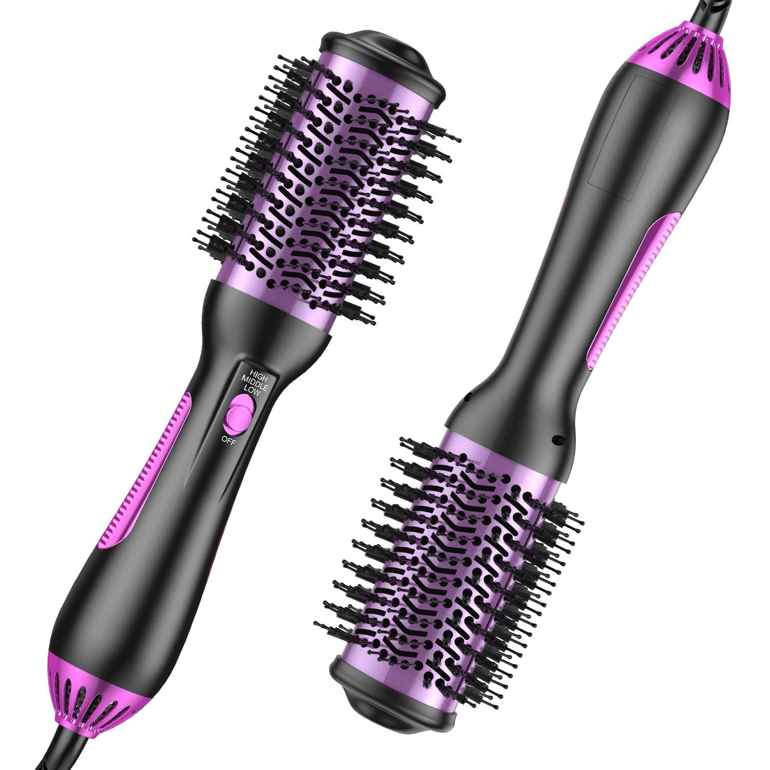Hair Brush Blow Dryer, One-Step Hair Dryer & Volumizer Styler with Negative Ion Anti-frizz Ceramic Titanium Barrel Hot Air Brush Hair Straightener Brush for Drying, Straightening, Curling, Salon