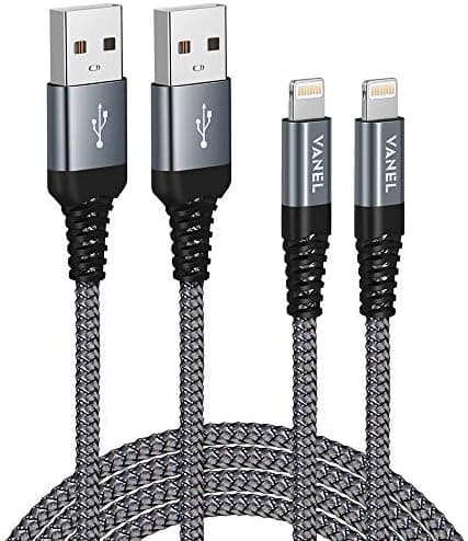 Mfi Certified Charger Cable - Phone USB Charging Cord Sync Braided 2Pack 6ft 3ft Charger Compatible with Phone X/XS/Max/XR/ 8 Plus/ 8/7 Plus/ 7/ 6S Plus/ 6S/ 6 Plus/ 6