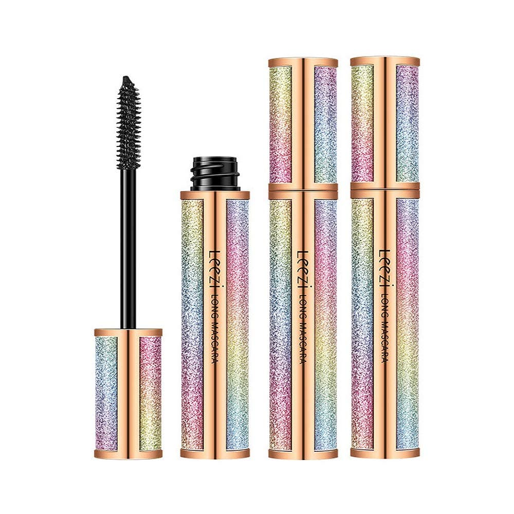 4D Silk Fiber Lash Mascara Waterproof - Thick Long Lasting Smudge-Proof 4D Fiber Mascara, Lengthening Curling Lashes Extra Long 4D Mascara Black, 1 Pack