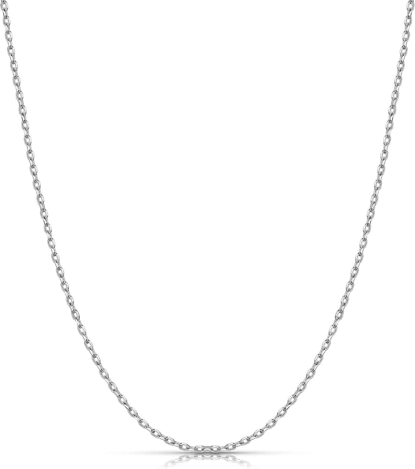 Gacimy 925 Sterling Silver Cable Chain Necklace for Women Men and Girls, 1mm Thin 16 18 20 22 24 Inches Necklace Chain