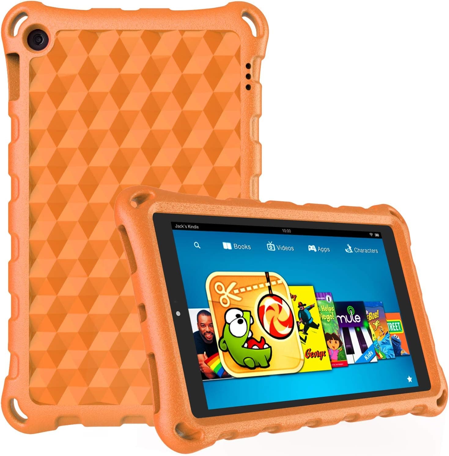 7 Tablet Case for Kids(Compatible with 5th Generation, 2015 Release/7th Generation, 2017 Release/9th Generation, 2019 Release), DiHines Light Weight Kids Shock Proof Cover for 7 inch Tablet,Orange