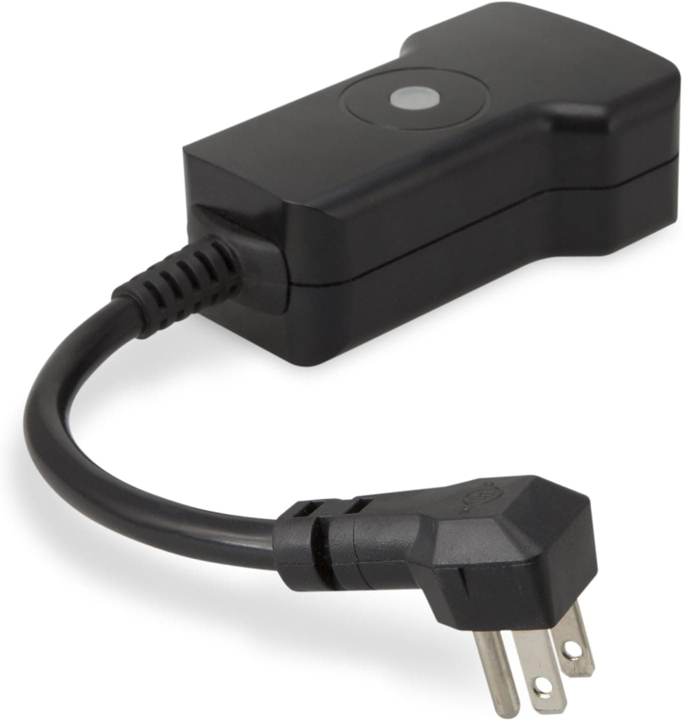 Amped AWPW208 Wireless Wi-Fi Outdoor Smart Plug with 2 Sockets, Compatible with Amazon Alexa or Google Assistant (Sold Separately), Black