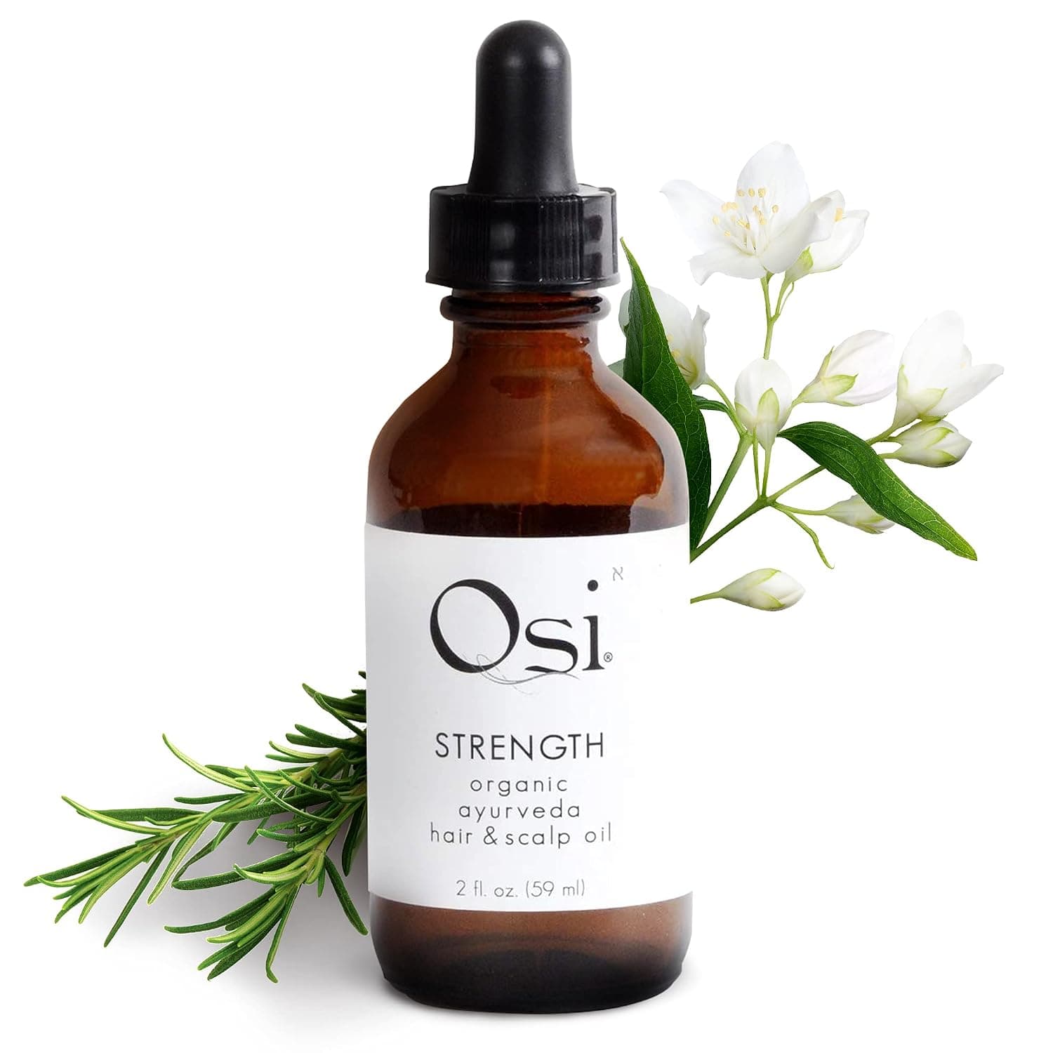 OSI Strength, Ayurveda Hair and Scalp Oil with Rosemary Essential Oil & Amla, Stimulate Hair Growth, Migraine Relief, Expertly Handcrafted using Traditional Ayurvedic Method (11 herbs, 59 ml)