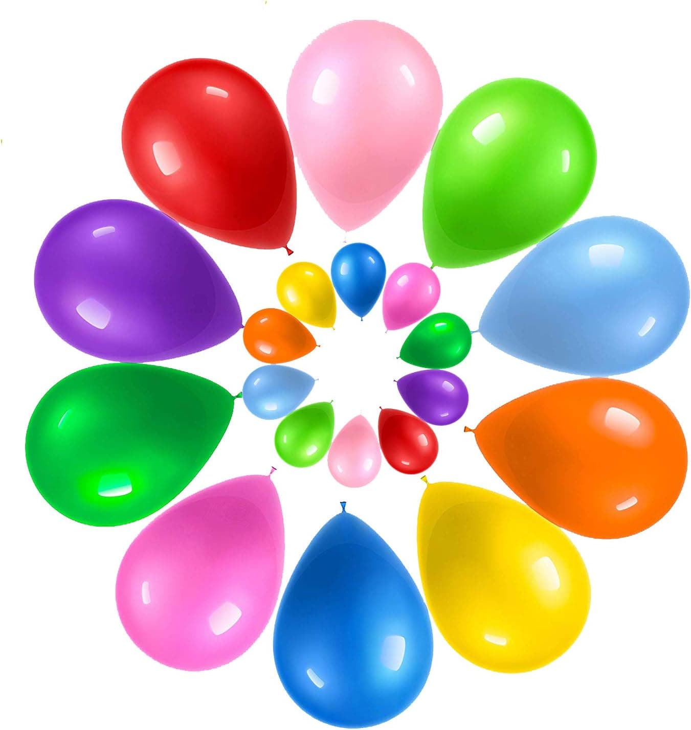 Orgen 100 Assorted Color Balloons 10 Inches Latex BalloonsWedding Party Birthday Party Supplies or Arch Decoration, Thickened Color Balloons Set, Anniversary and Vacation Ideal Decoration