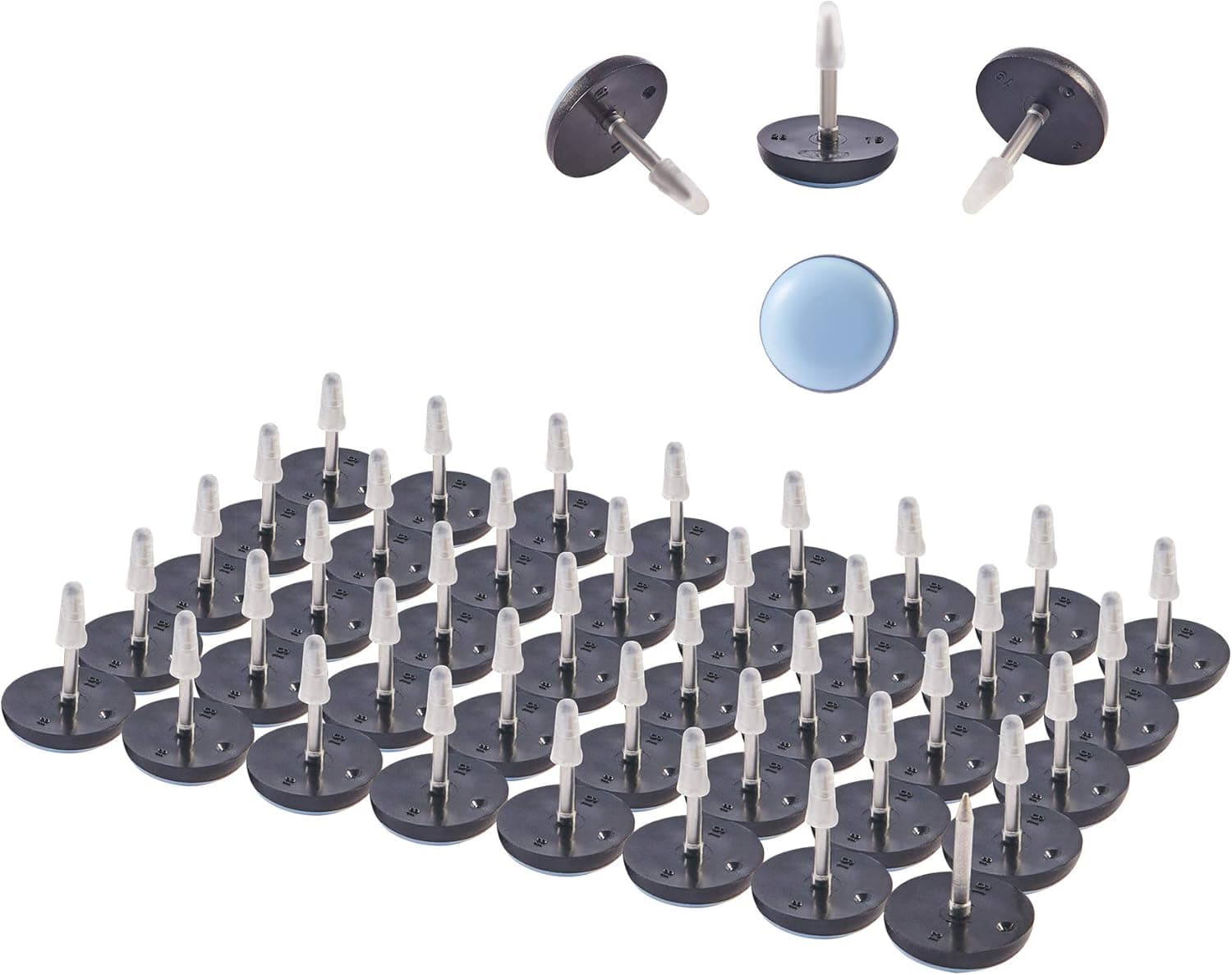 CO-Z Furniture Sliders 40 PCS, Nail on Chair Leg Floor Protectors for Hardwood Floors, Furniture Pads for Dining Chair Cabinet Table Legs, Chair Glide Moving Pads for Wooden Furniture, 0.75″ Dia