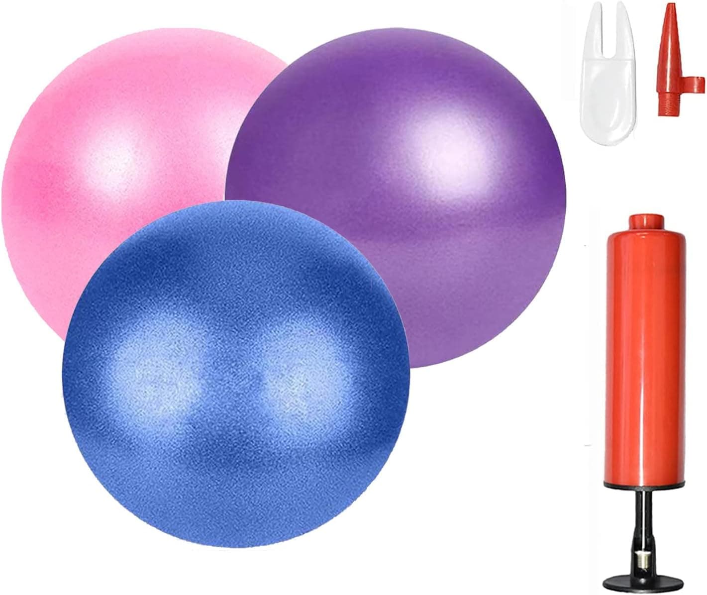 HCFGUS 6 Inch Mini Exercise Pilates Yoga Ball, Stability Ball for Yoga, Barre, Training and Physical Therapy- Improves Balance, Core Strength Yoga Ball with Inflate Pump