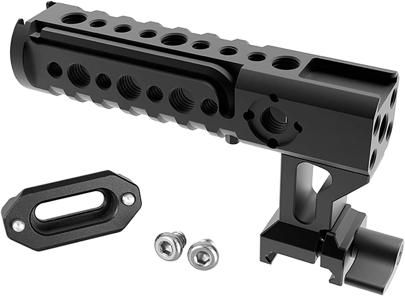 RangerRider NATO Top Handle Grip with 45mm NATO Rail and 2 Cold Shoes Universal for Camera Cage Video Camcorder