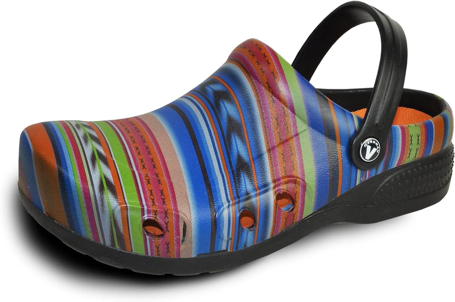 VANGELO Professional Slip Resistant Clog Women Work Shoe Nurse Shoe Chef Shoe Black White Lime Multi Color - Order One Size Up