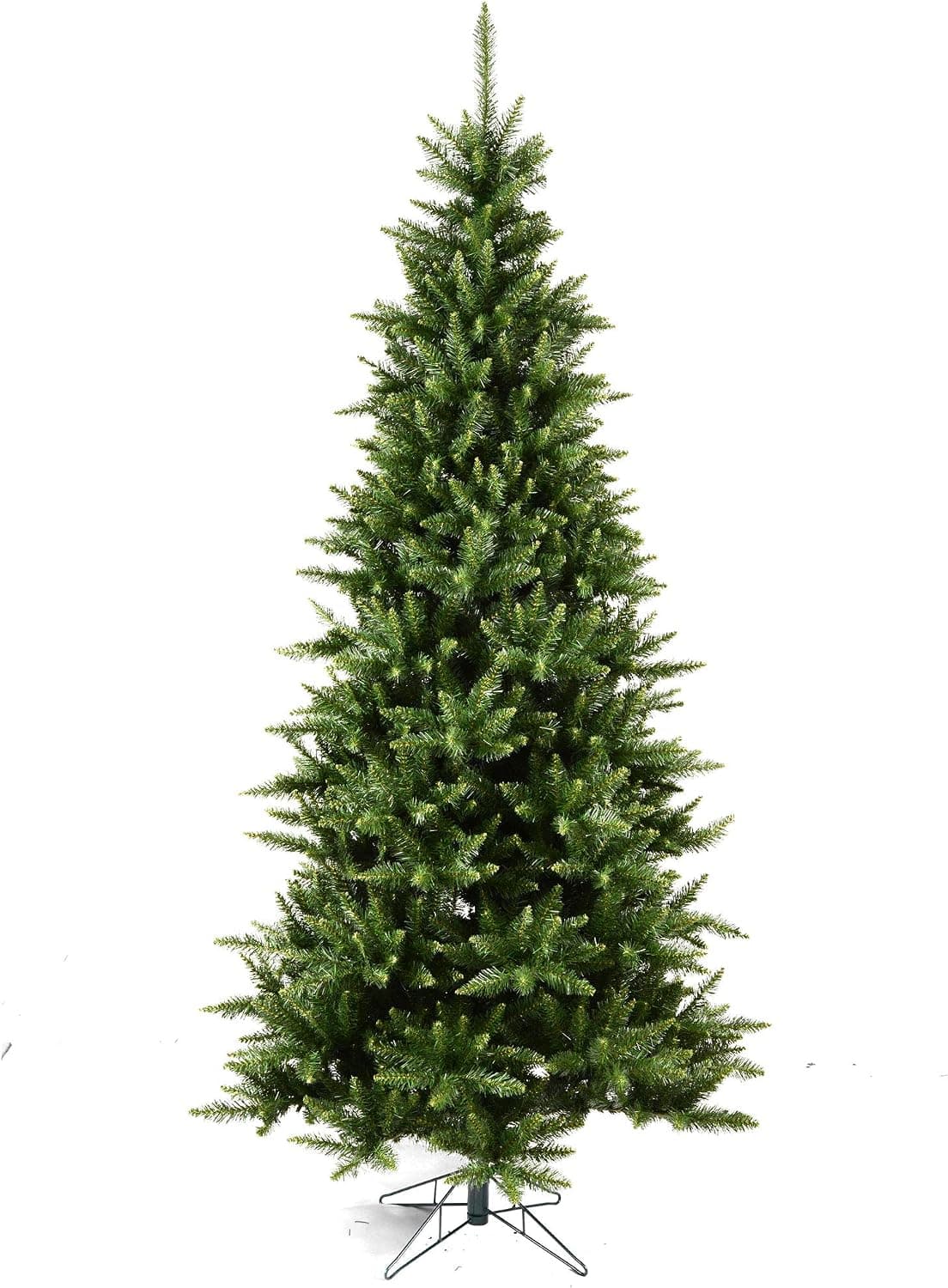 Vickerman 8.5' Camdon Fir Slim Artificial Christmas Tree, Unlit - Faux Slim Christmas Tree - Seasonal Indoor Home Decor
