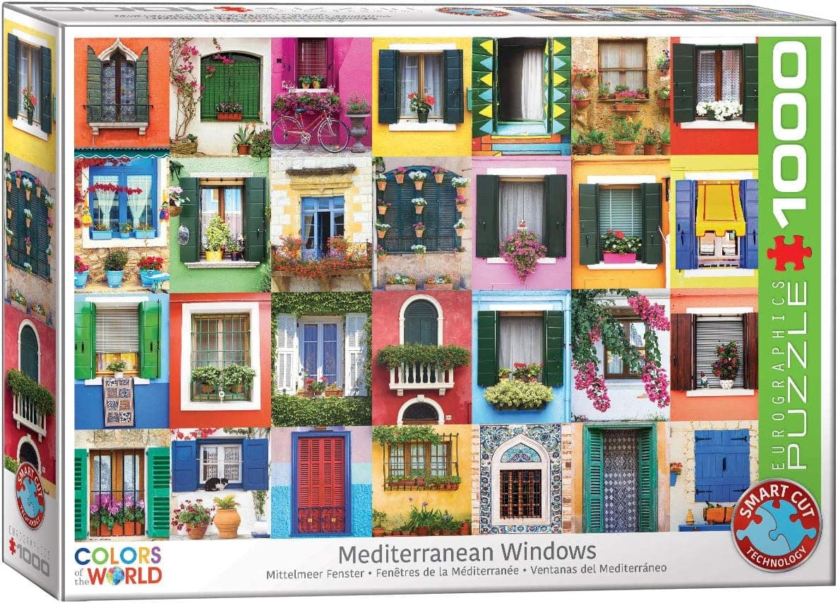 EuroGraphics (EURHR Mediterranean Windows 1000Piece Puzzle 1000Piece Jigsaw Puzzle (6000-5350)