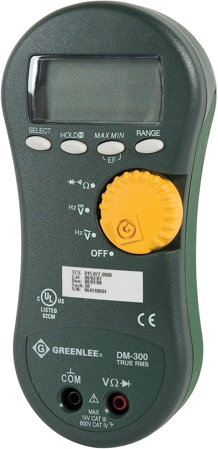Greenlee DM-300 TRMS Digital Multimeter, 1000-Volt RMS