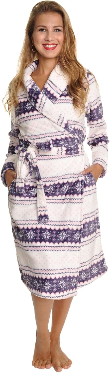Angelina Plush Mix-and-Match Bed Jacket Pants Robe Lounge/Sleepwear - Sold Separately