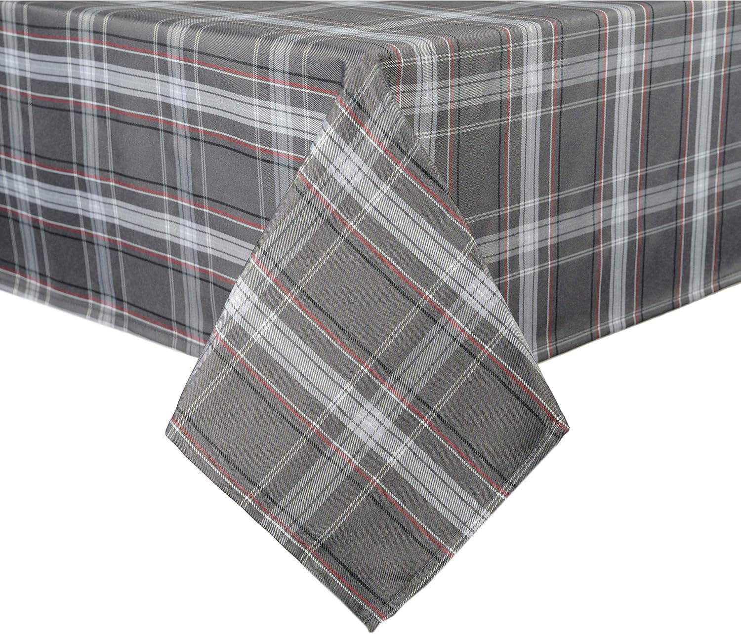 Hosonson Plaid Rectangle Table Cloth 60x84 Inch - Waterproof Holiday Decoration Tablecloth - Reusable Wipable Fabric Table Linen Cover for Kitchen,  Indoor and Outdoor