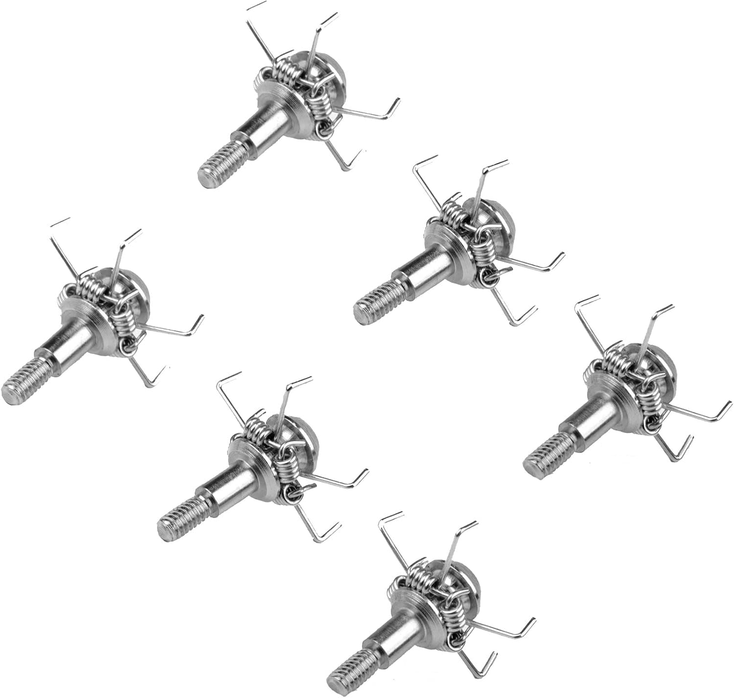 NuoYa001 6pcs Archery Small Game & Target Points Bowhunting Hunting Broad head Judo Arrow Points,Paw Point,4mm Screws into