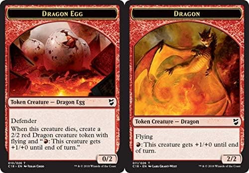 Magic: The Gathering - Dragon Egg Token // Dragon Token - Commander 2018