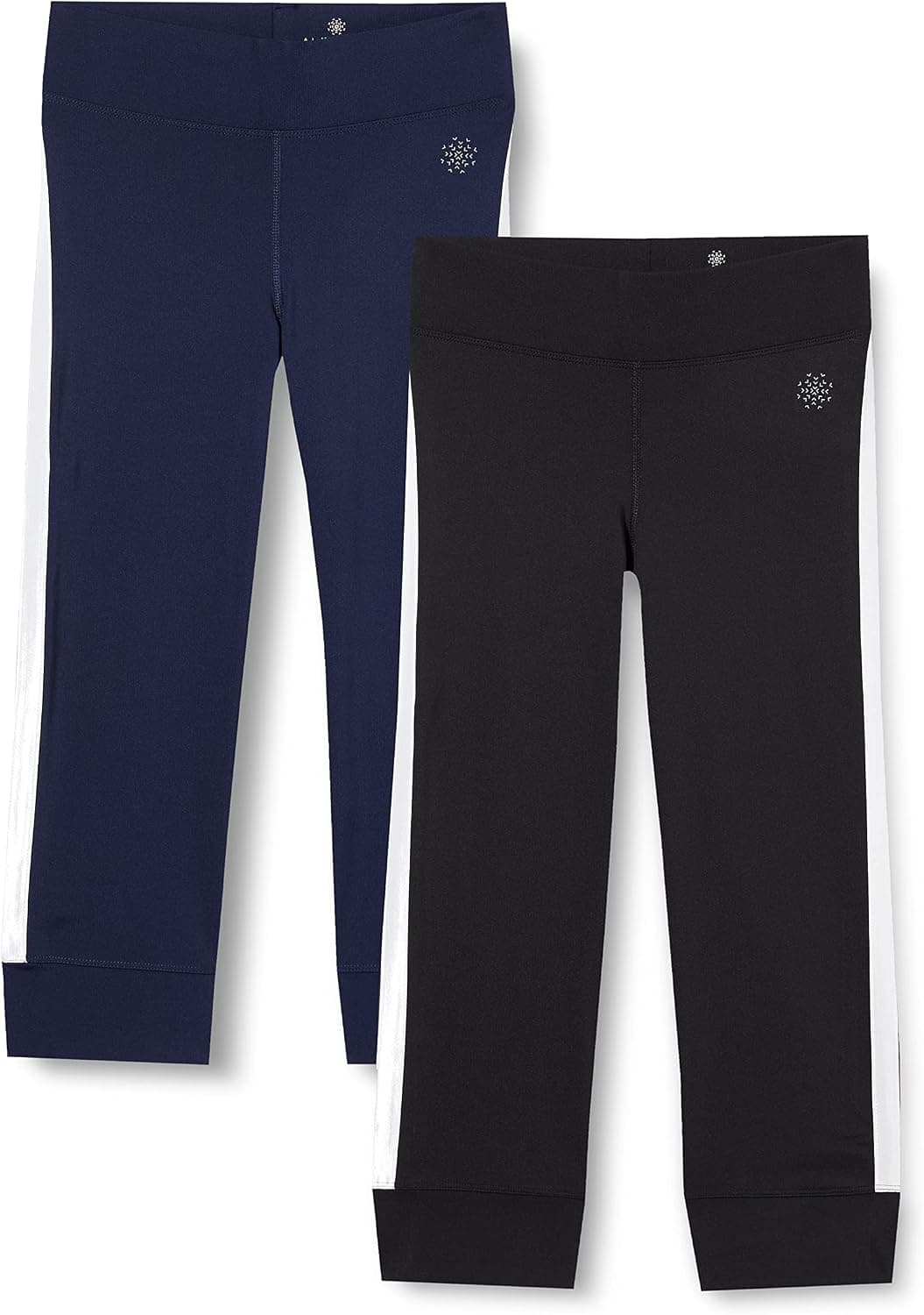Amazon Brand - AURIQUE Women's Side Stripe Cropped Sports Leggings
