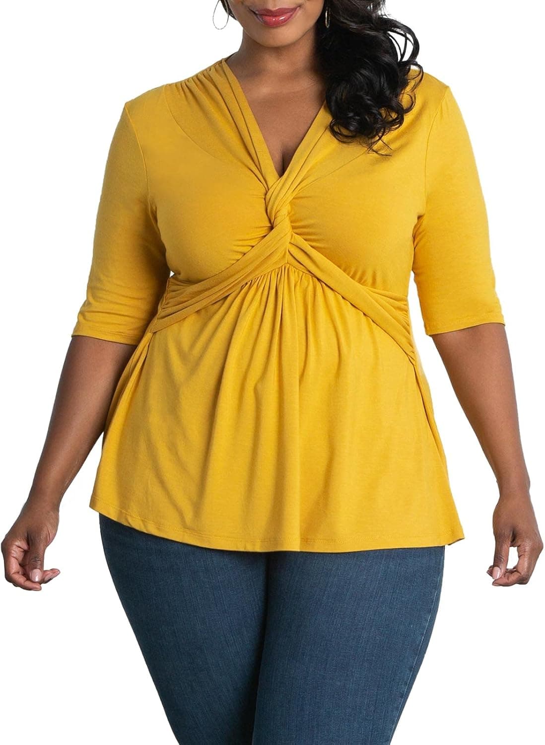 Kiyonna Women's Plus Size Caycee Twist Top