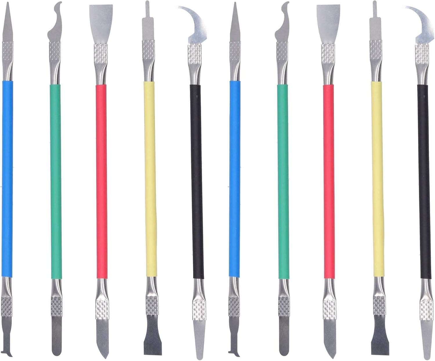 CPU Glue Removal Tool, 2Set TE-018 5 in 1 IC Chip Repair Thin Blade NAND Disassembler BGA Repair Knife Disassembly Glue Motherboard Chip Disassembly Tool(5 In1)