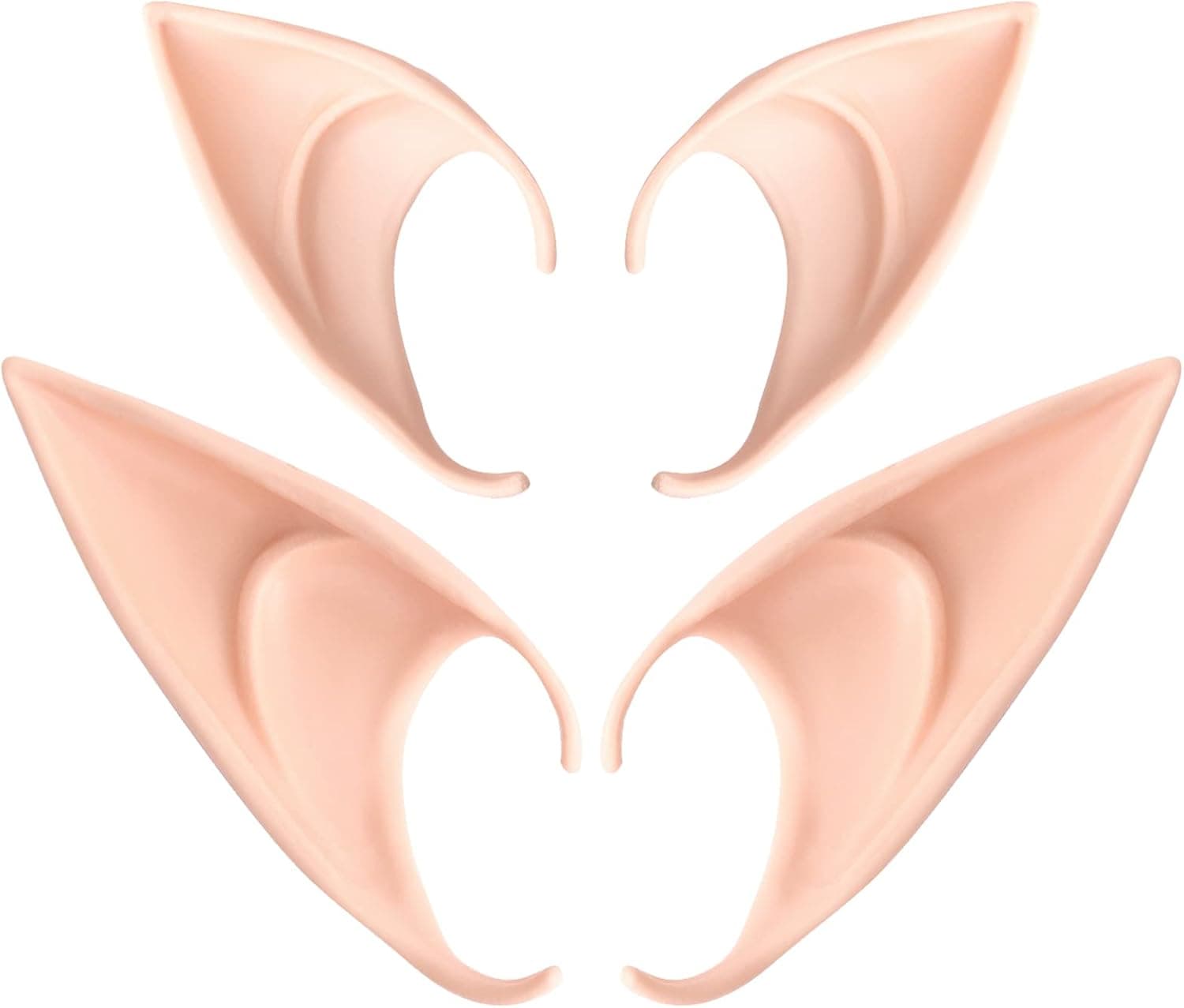 Aster Cosplay Fairy Pixie Elf Ears - Soft Pointed Tips Anime Party Dress Up Costume Masquerade Accessories for Christmas
