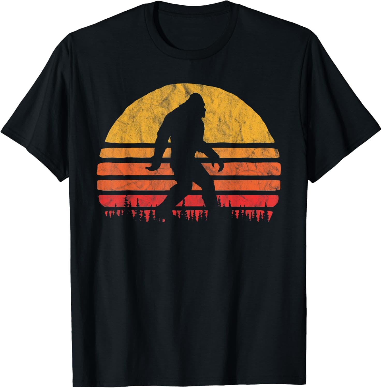 Retro Bigfoot Silhouette Sun Believe! Original 80's Graphic T-Shirt
