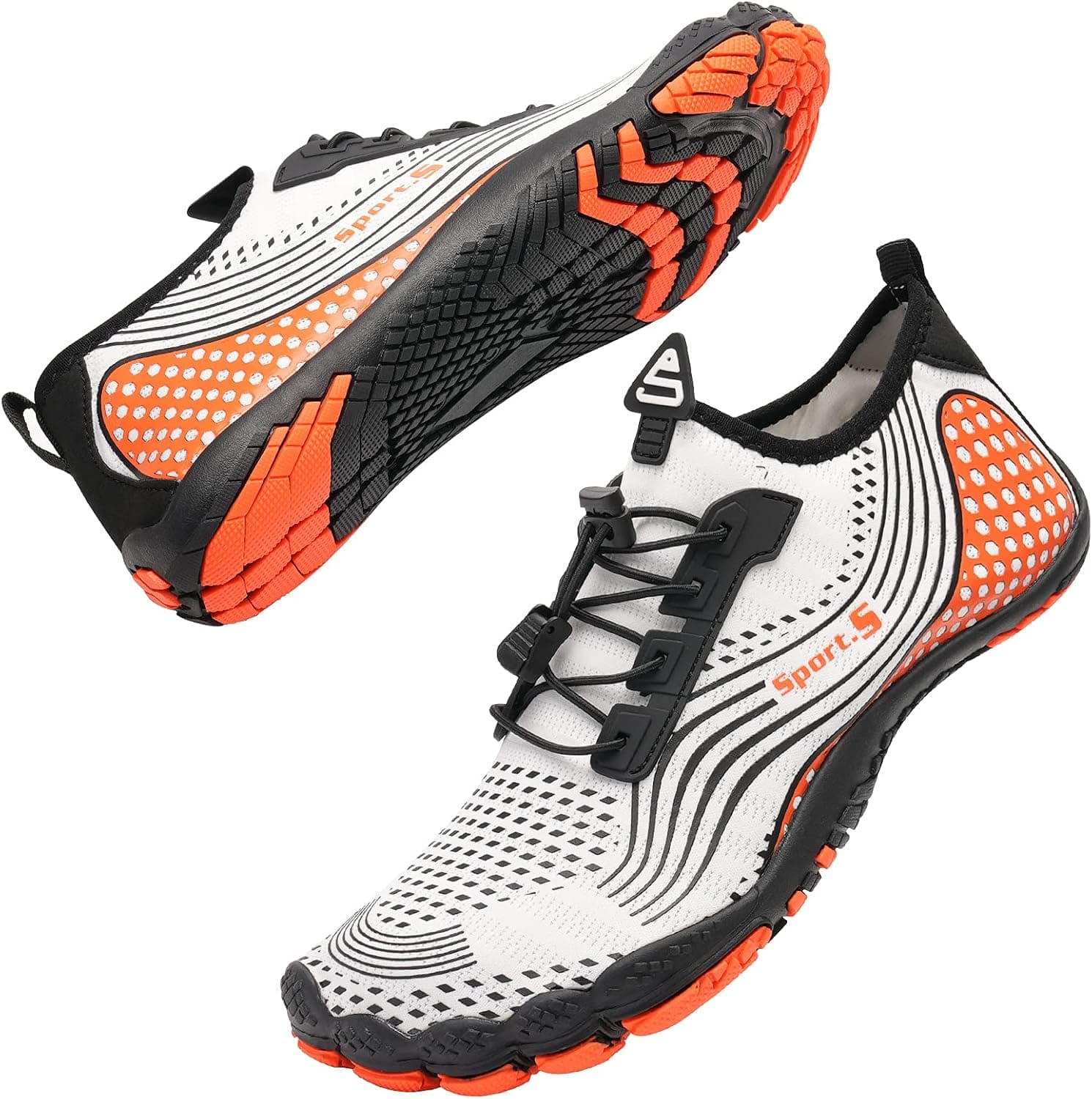 Water Shoes Mens Womens Barefoot Diving Swim Shoes Water Sports Non-Slip Aqua Shoes for Swim Pool, Beach,Hiking, Kayaking, Boating,Surfing