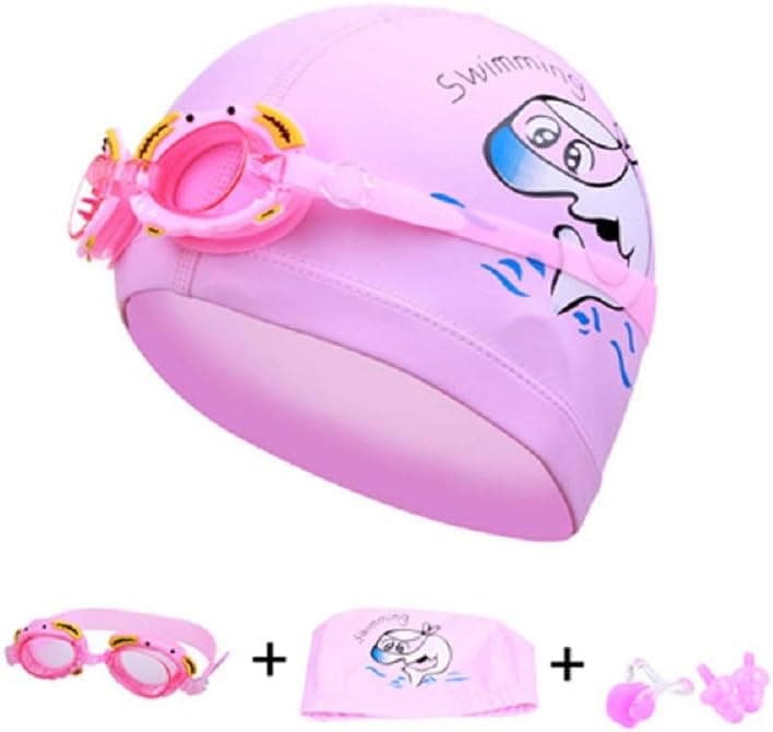 SOMARS Children Swimming Glasses Cartoon Kids Swim Caps Ear Plug Professional Fish Crab Eyewear Arena Waterproof Swimming Goggles
