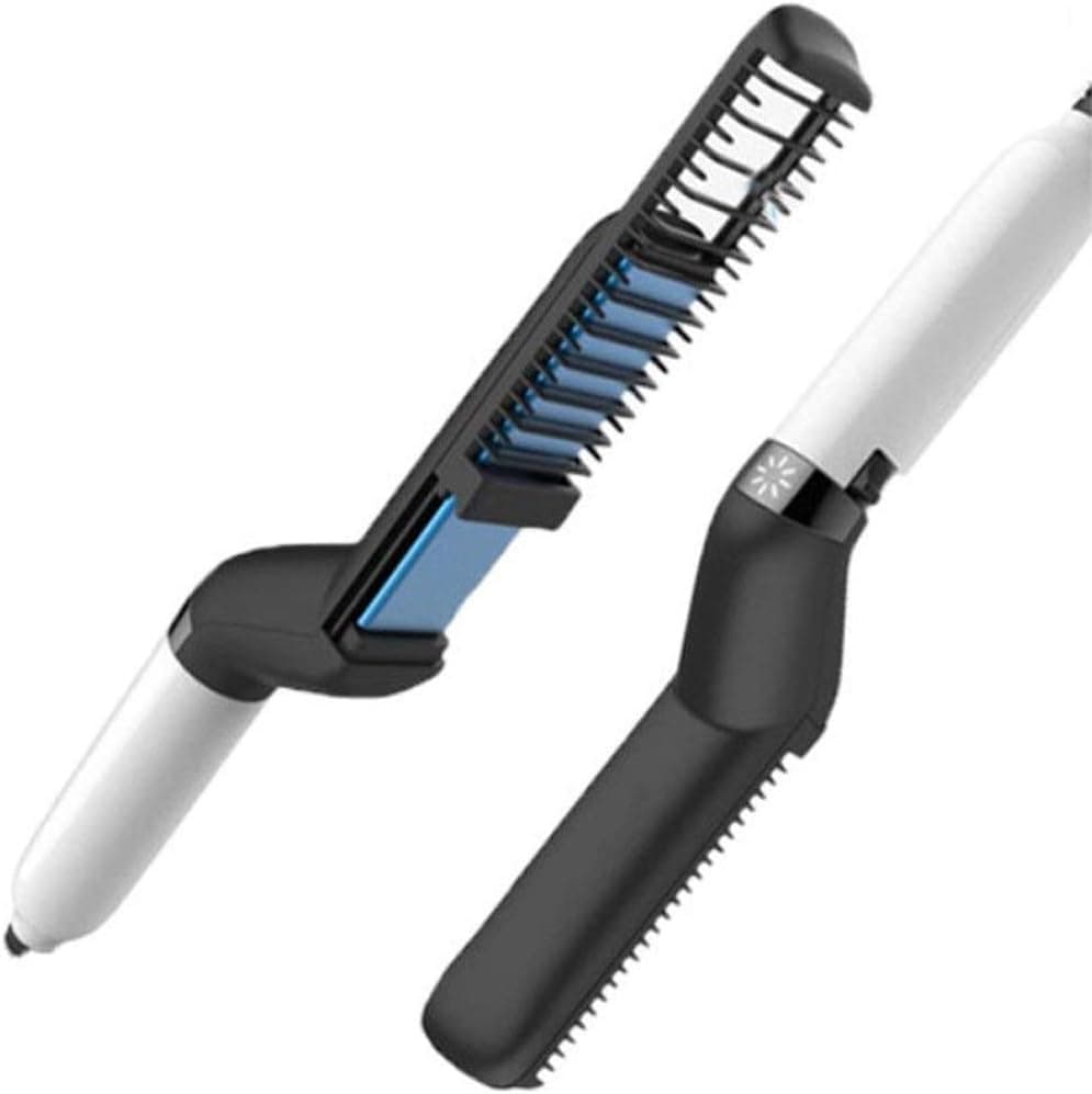 Beard Straightening Comb Quick Beard Straightener Beard Straightening Heat Brush Hair Straightening Comb For Men