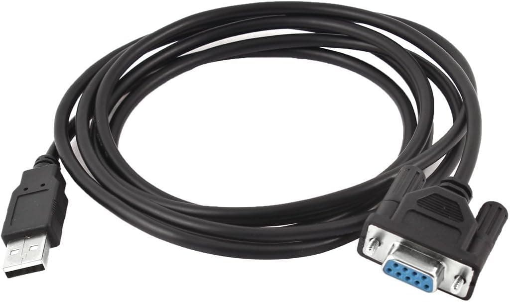 URBEST 2Meter RS232 DB9 9 Pin Female to USB 2.0 PLC Serial Straight-Through Cable for Vigor VB VH