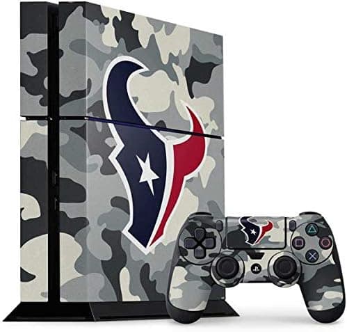 Skinit Decal Gaming Skin Compatible with PS4 Console and Controller Bundle - Officially Licensed NFL Houston Texans Camo Design