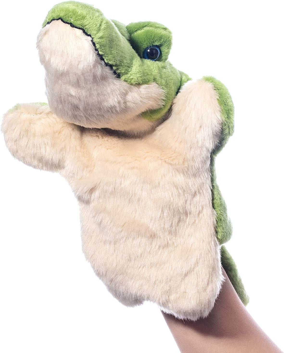 RONIAVL Animal Hand Puppets Plush Toy Birthday Party Favor Supplies for Storytelling Teaching Role-Play Stimulate Imagination Hand Puppets for Children (Crocodile)