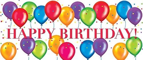 Creative Converting Birthday Balloons Giant Party Banner, Multicolor