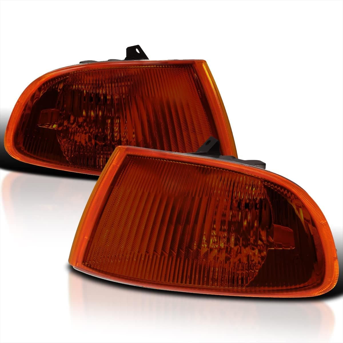 SPEC-D TUNING Smoke Amber Lens Corner Lights Compatible with Honda Civic 3Dr 1992-1995 L+R Pair Assembly