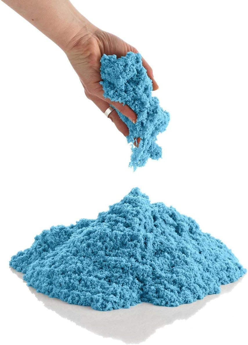 CoolSand Blue 14 Ounce Refill Pack - Moldable Indoor Play Sand in Resealable Bag