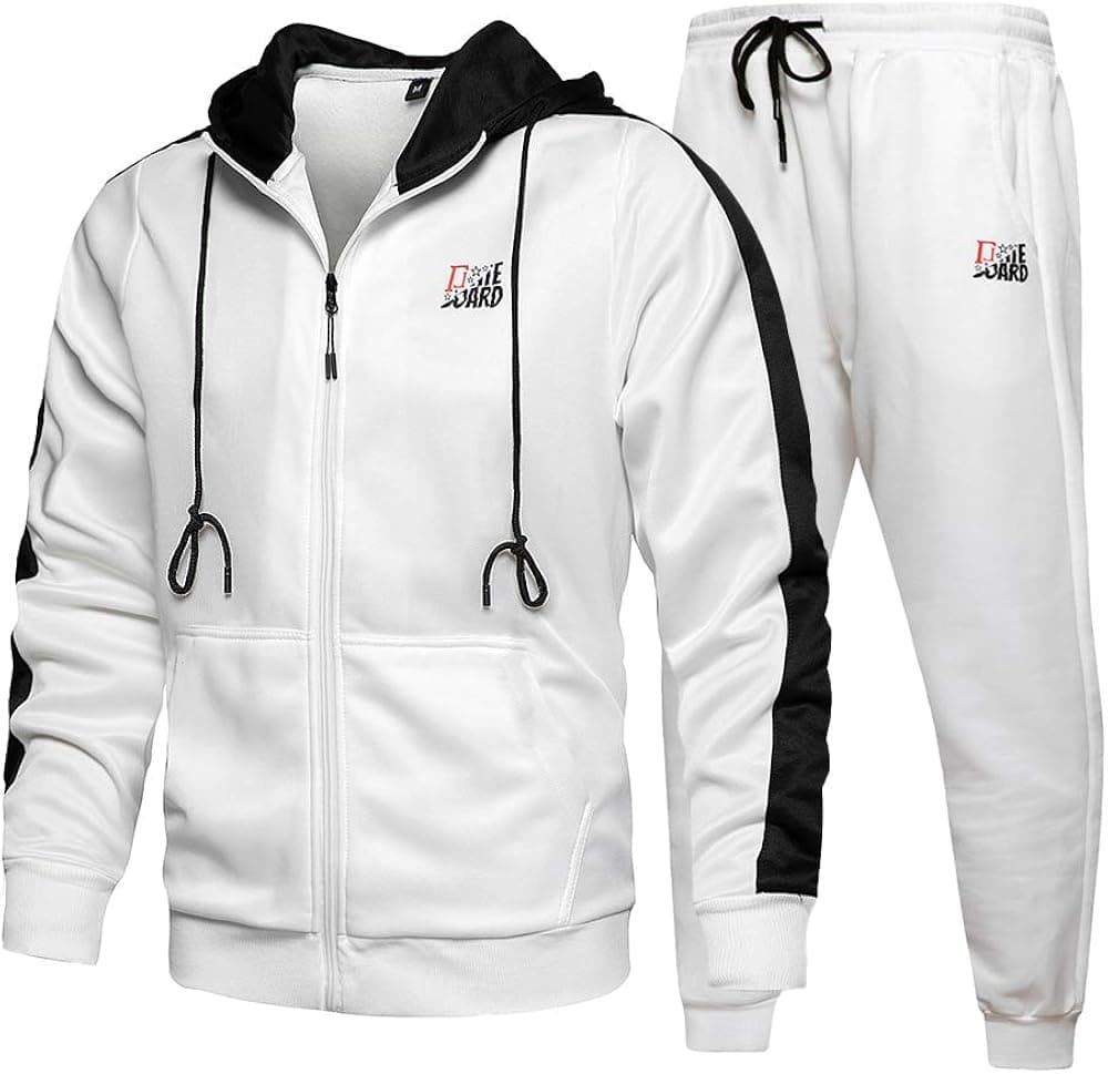 TOLOER Men's Athletic Tracksuit Full Zip Warm Jogging Sweat Suits