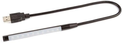 Kitchsmart 47393 10 LED, USB, Dimmable Light Wand for PC or Laptop, Black