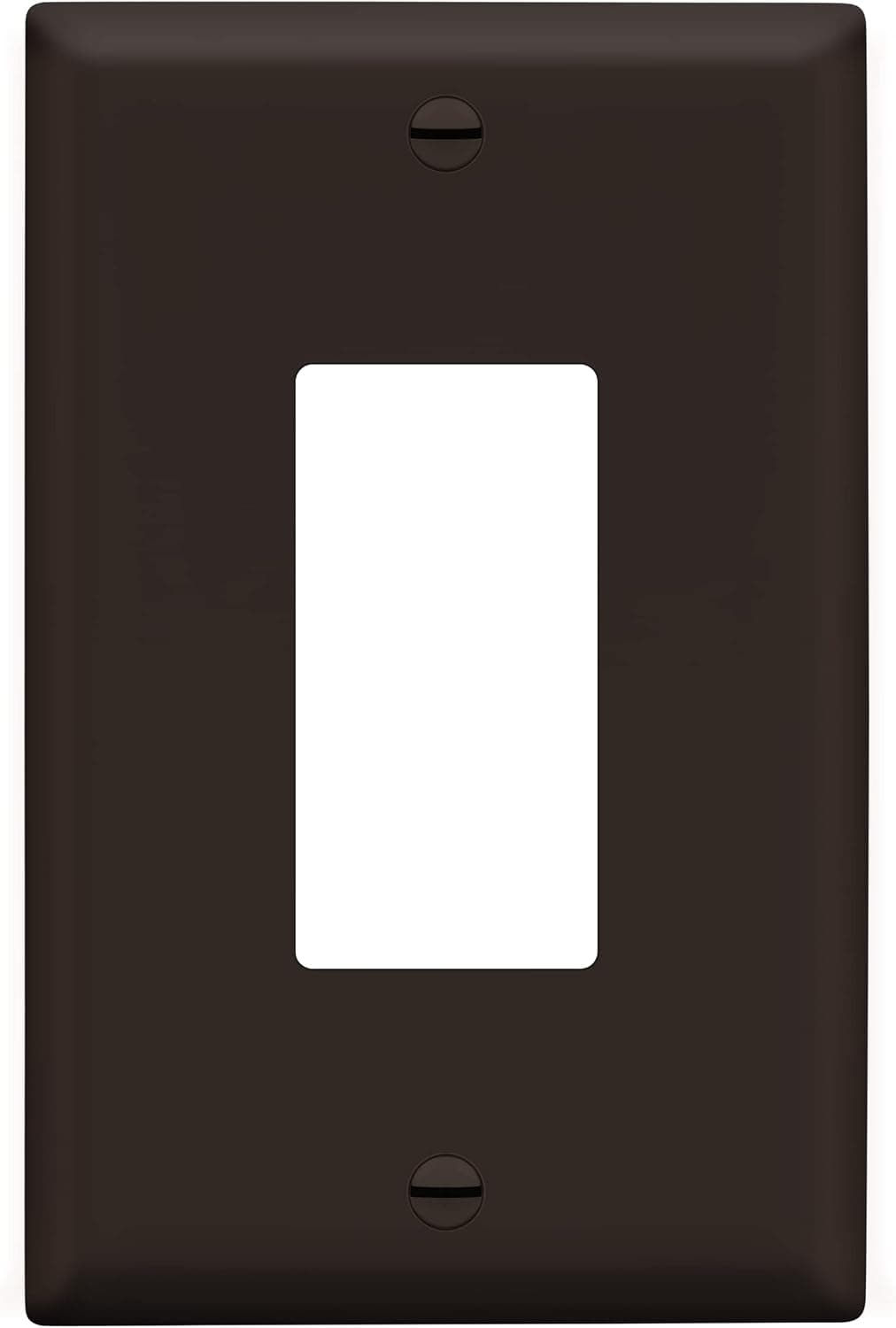 ENERLITES Rêve Collection Luxury Decorator Light Switch or Receptacle Outlet Wall Plate, Matte Finish, Mid-Size 1-Gang 4.88" x 3.11", Polycarbonate Thermoplastic, UL Listed, R8831M-BR, Brown