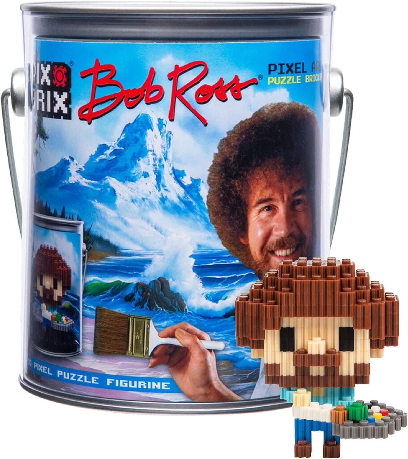 Bob Ross Pix Brix Pixel Art Puzzle Bricks Pixel Puzzle - Patented Colorful Building Bricks, Create 2D and 3D Builds Without Water, Iron or Glue - A Stem Toys Set for Adults and Kids