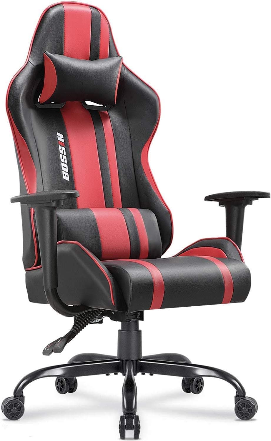Gaming Chair Racing Style High-Back Computer Chair Swivel Ergonomic Executive Office Leather Chair Video Gaming Chair(Red)