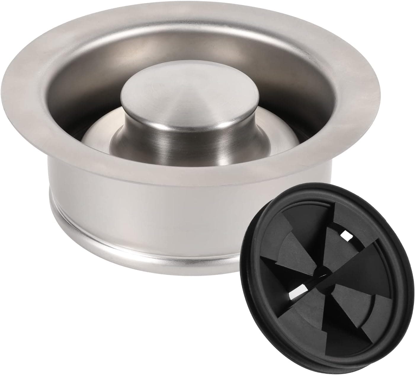 Garbage Disposal Flange Stopper Collar Sink Baffle Kit, Fit Universal 3-1/2 Inch Standard Sink Drain Hole，Kitchen Sink Flange Stopper Replacement Accessories,Stainless Steel(Polished)