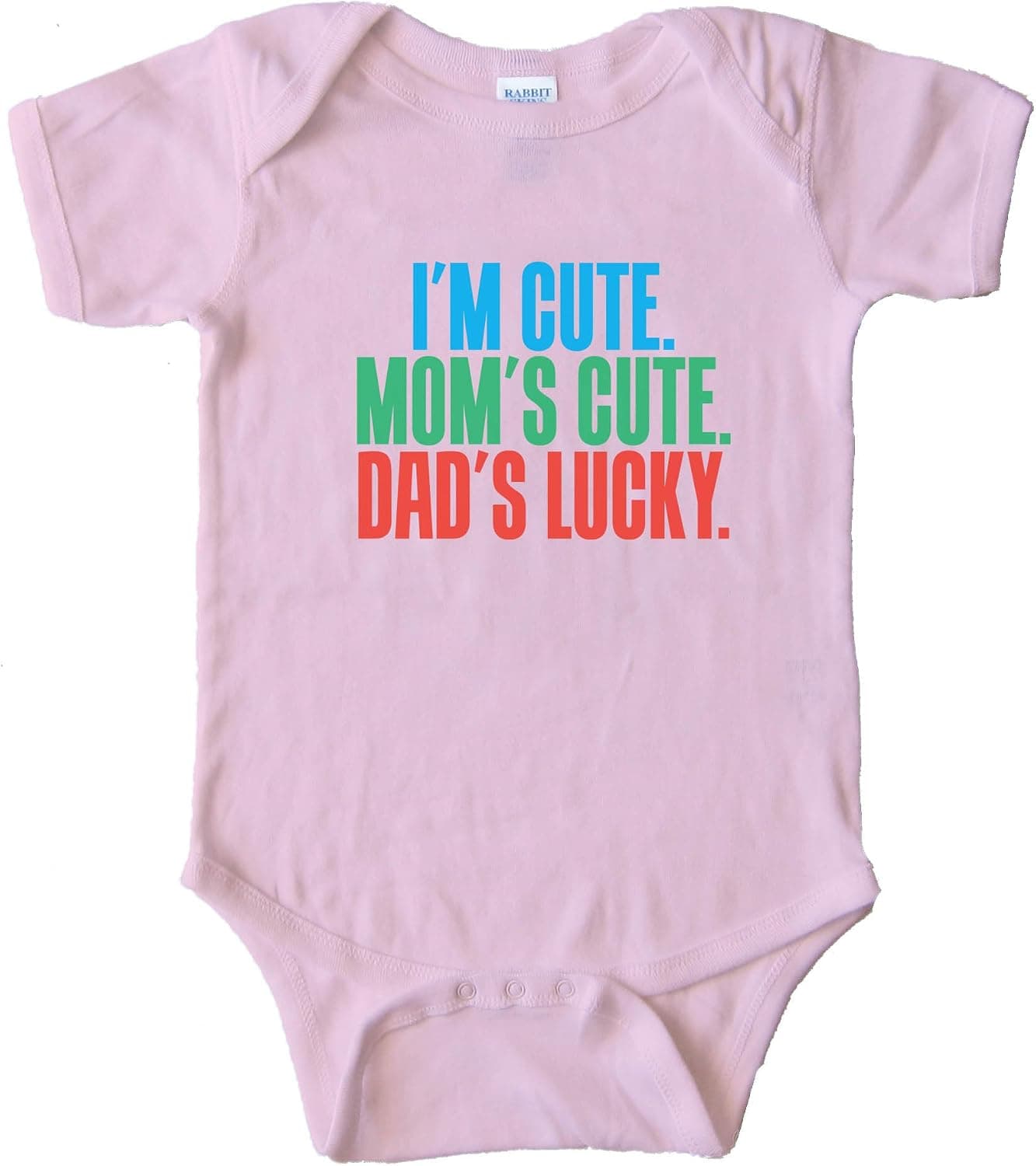 24TEE I'm Cute - MOM'S Cute - Dad's Lucky - Baby Onesie