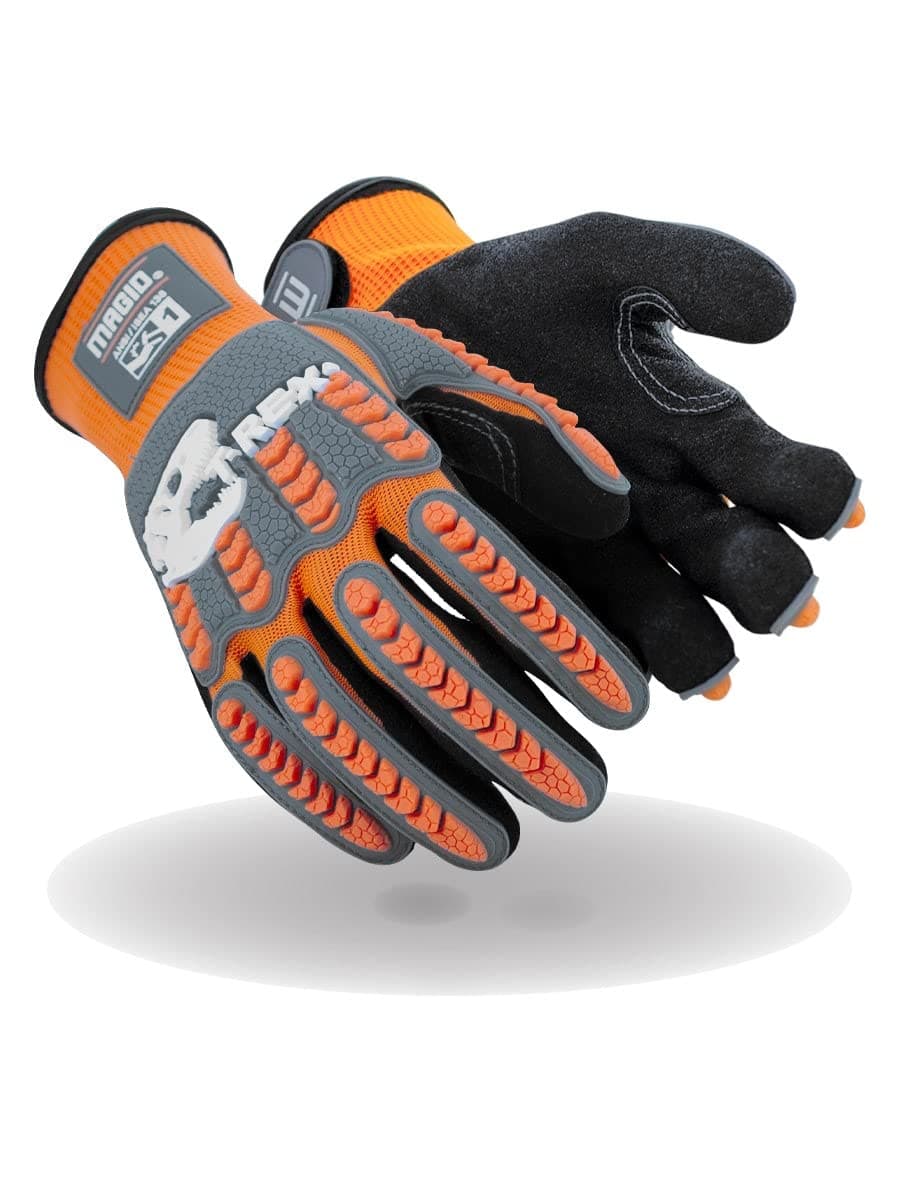 MAGID T-REX Sandy Nitrile Coated Impact-Resistant Work Gloves, 1 Pair, Size 10/XL, TRX400