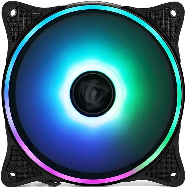 FormulaMod 120mm ARGB Aura PWM Fan Quiet High Airflow Fan Hydraulic Bearing Computer Case Fan with Anti-Vibration Efficient Ventilation System