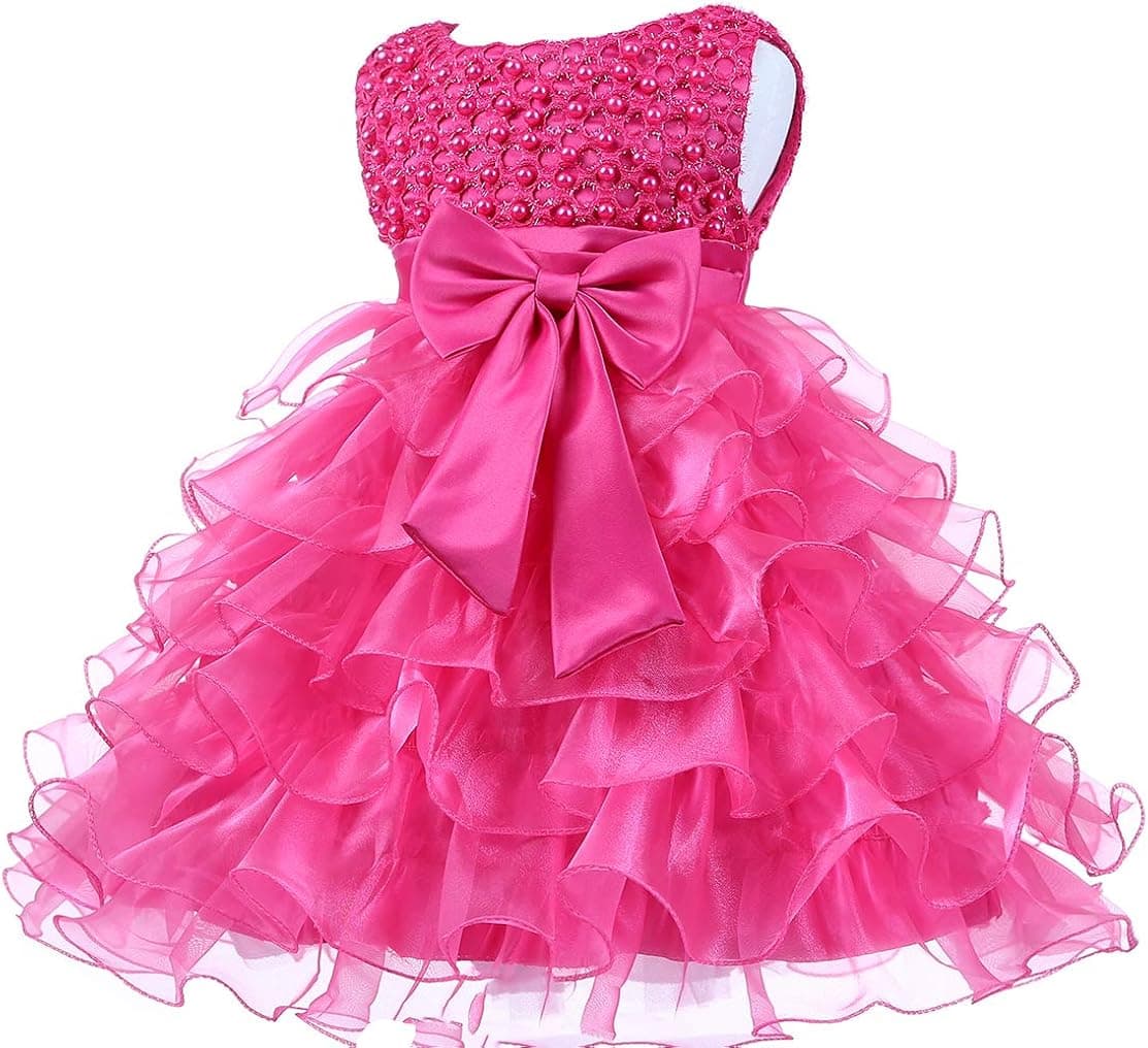 Jup Elle Baby Girl Dresses Ruffle Lace Pageant Party Wedding Flower Girl Dress