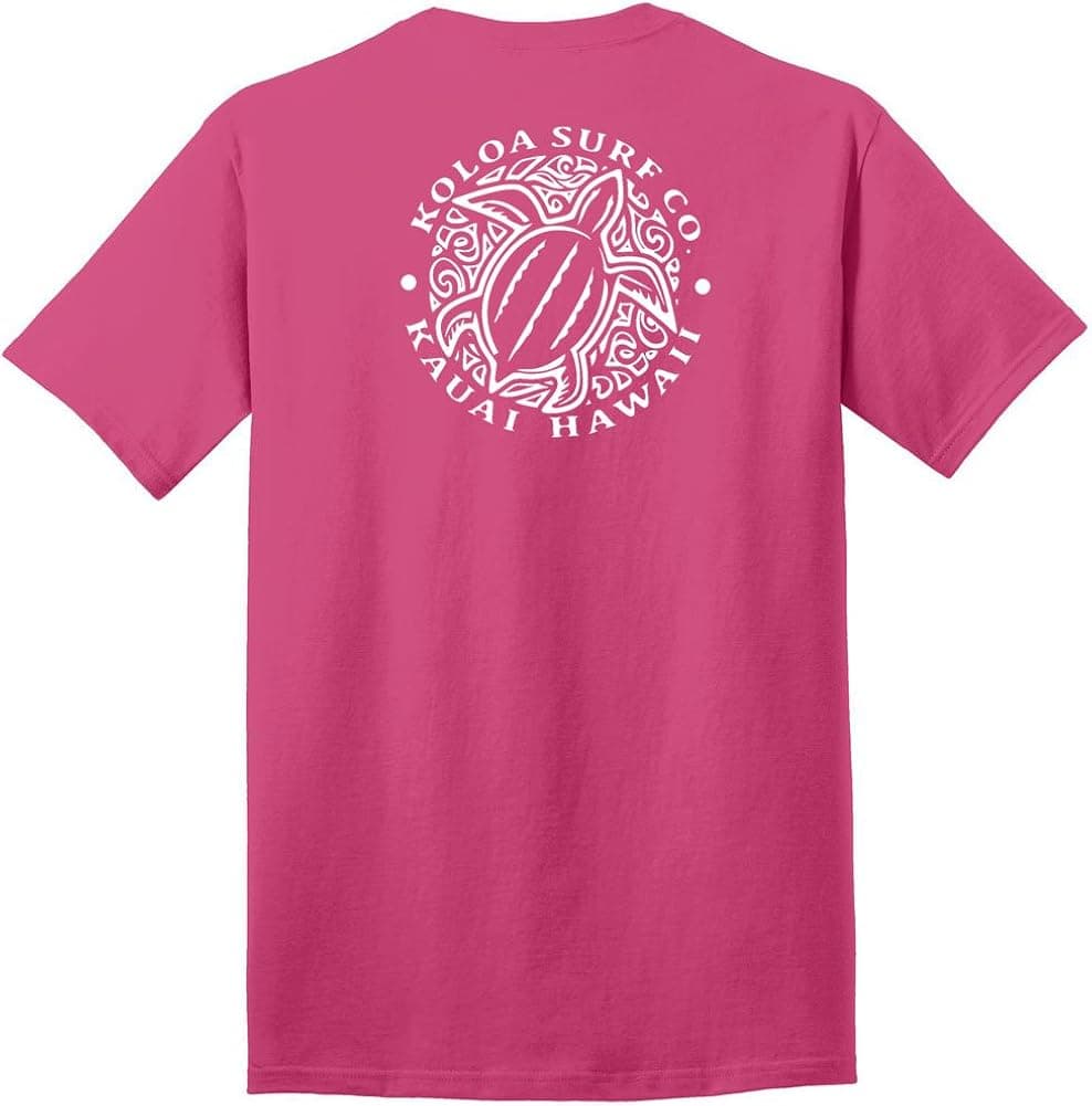 Koloa Surf Hawaiian Honu Turtle Logo Cotton T-Shirts in Regular, Big and Tall