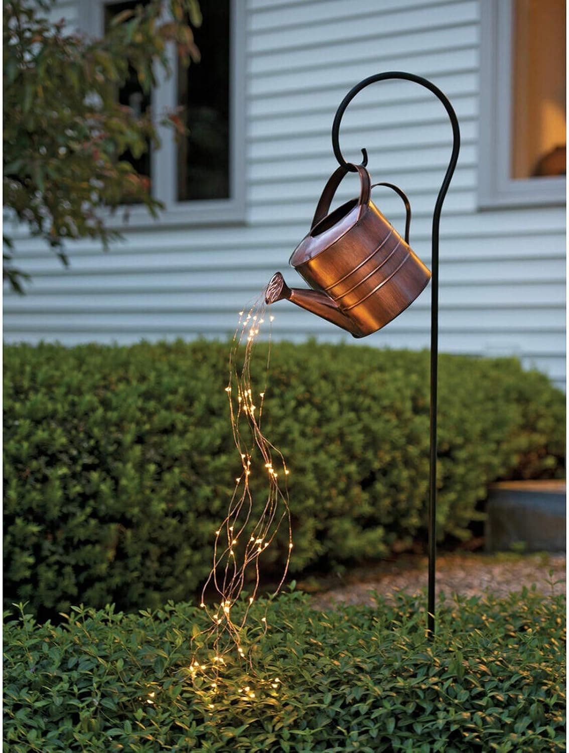 Star Shower Garden Art Light Decoration Watering LED Can Light Starry Copper String Lighting Outdoor Garden Decor Solar Light Powered Firefly Moon Plants Tree Vines Decor Lights (Without Bracket)