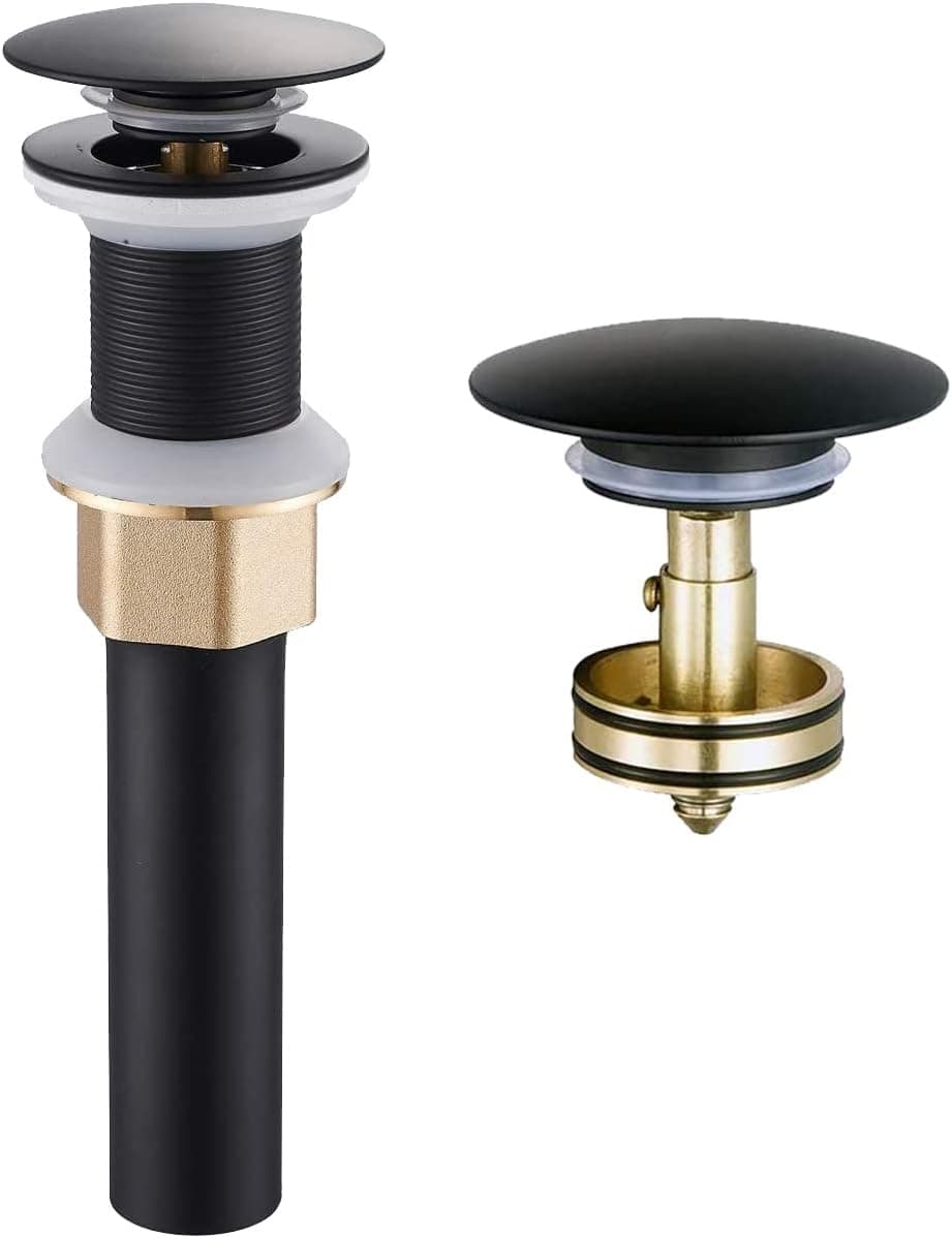 Wovier Bathroom Faucet Vessel Vanity Sink Pop Up Drain Stopper Without Overflow,Oil Rubbed Bronze