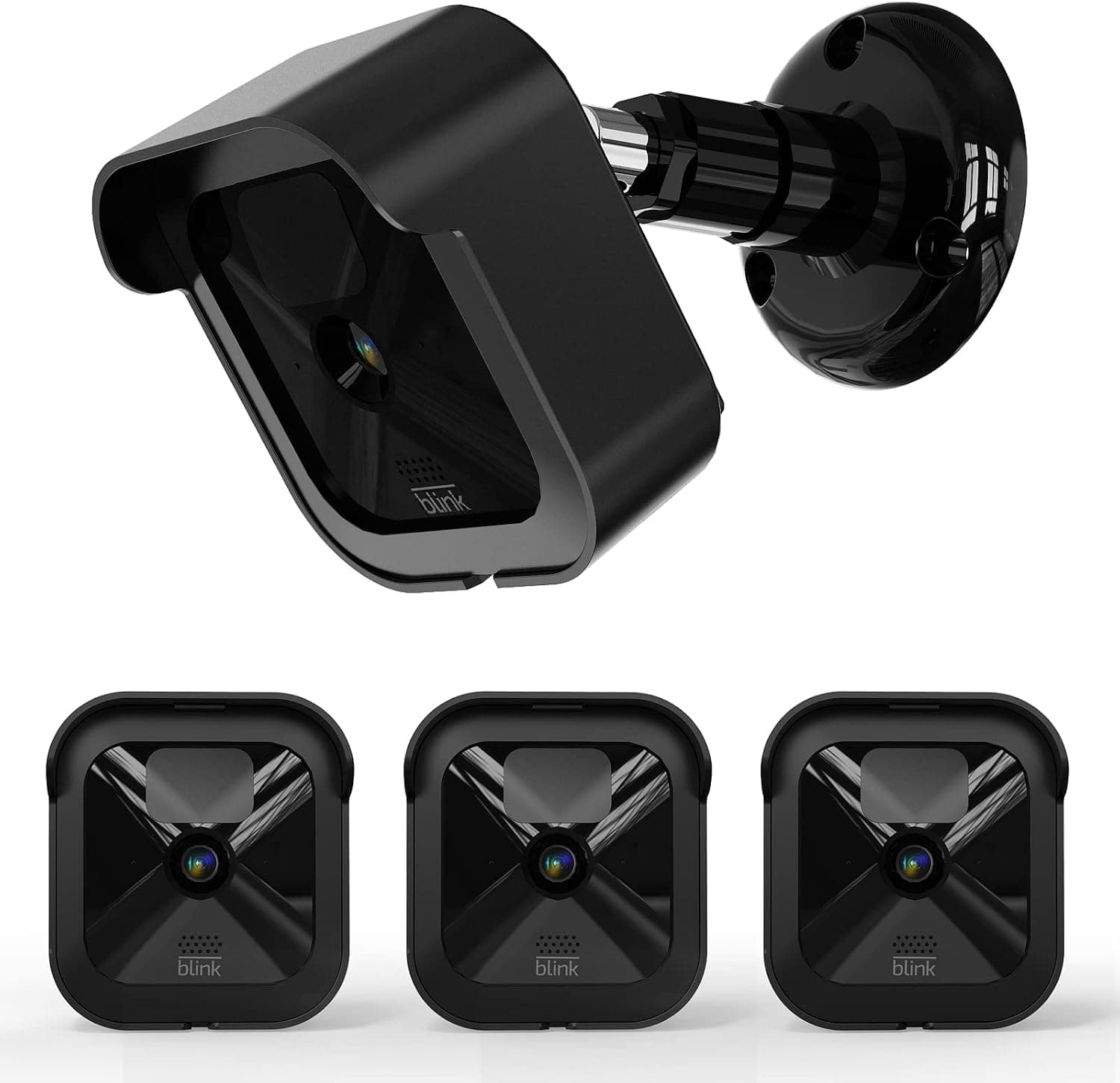 Aotnex Blink Outdoor Camera Mounts 3 pcs, Weatherproof Protective Housing Cover with 360 Degree Adjustable Wall Mount for Blink Outdoor Camera and Blink Indoor Security Camera System (Outdoor Black)