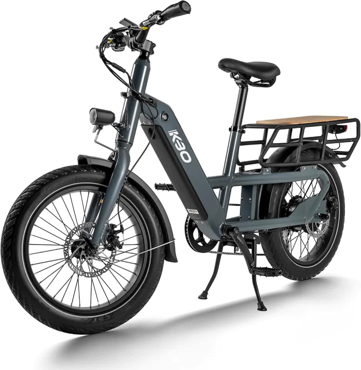 KBO Ranger Electric Bike Cargo Ebike 750W Motor 60Mi+ Range 400LBS Payload Capacity 48V 17.5Ah Removable Battery, 20"x3" Fat Tire Electric Bike 25mph, Shimano7-Speed Cargo Bicycle